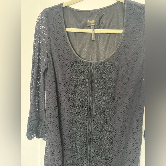 LAUNDRY by Shelli Segal Black long sleeve dress; Size 8 (Worn twice only) - Picture 6 of 6